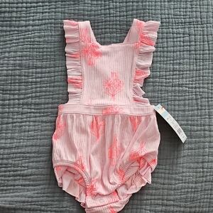 Cat & Jack Baby Girl Pink Floral Romper - Size 6-9M - NWT